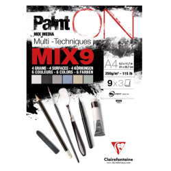 Blok Clairefontaine do technik mieszanych Paint'On Mix 250g